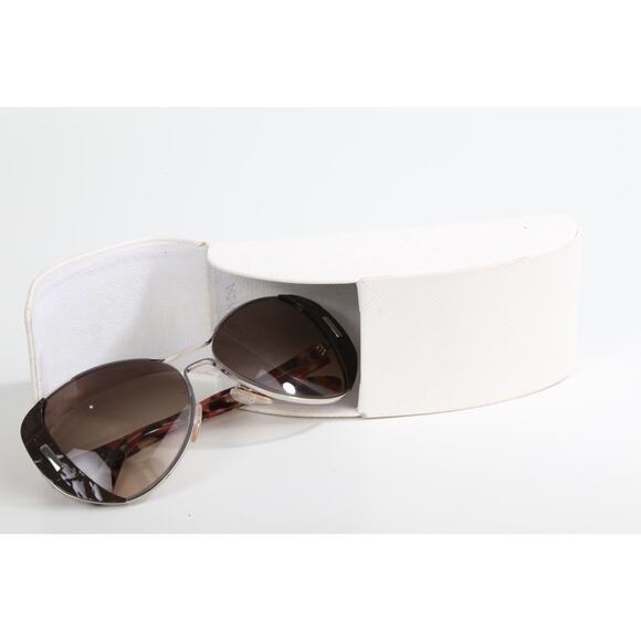 PRADA SPR60S Brown Silver Orange Gradient Sunglasses Aviator Designer Unisex - Picture 13 of 13